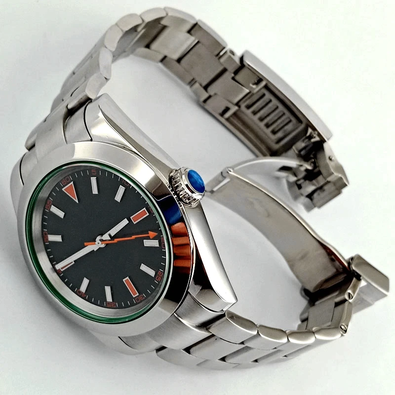 Мужские Роскошные деловые часы Bliger 40 мм серебристый чехол сапфировое стекло