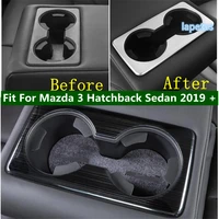 lapetus rear seat cup holder water bottle drinks decoration cover trim 1pcs for mazda 3 hatchback sedan 2019 2020 accessories