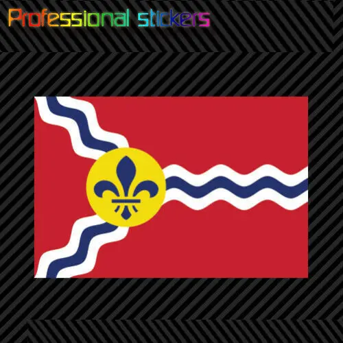 

St. Louis Flag Sticker Die Cut Vinyl Flag of St Louis Mo Stickers for Car, RV, Laptops, Motorcycles, Office Supplies