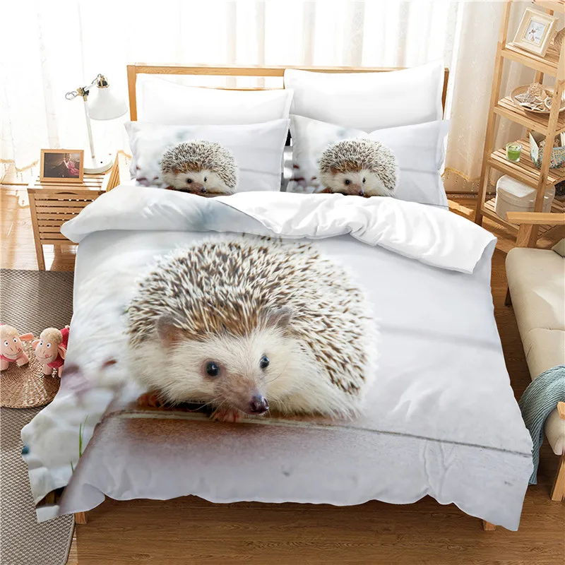 

Hedgehog Bedding Set Duvet Cover Set 3d Bedding Digital Printing Bed Linen Queen Size Bedding Set Fashion Design