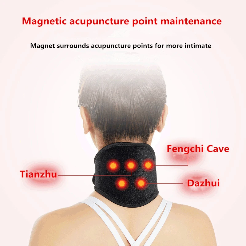Массажер для поддержки шеи 2 шт. турмалиновый самонагревающийся пояс защита