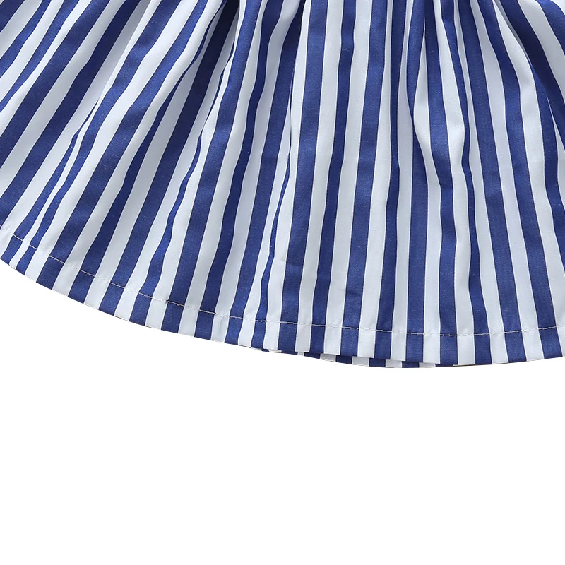 BINIDUCKLING 2020 летнее синее и белое модное женское платье в Корейском стиле с большим