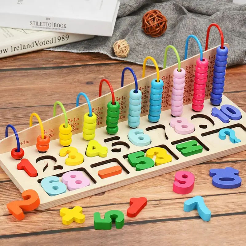 

Wooden Number Maths Counting Abacus Bead Kids Educational Calculating Toy Gift