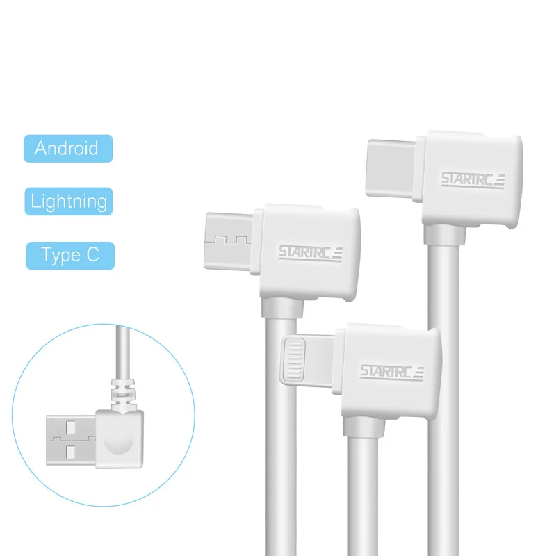 Remote Control Data Cable Line 15CM USB to IOS Lightning Type-C Micro For FIMI X8 SE 2020 Drone RC Transmitter Accessories