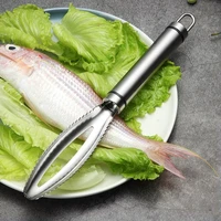 stainless fish scales scraping graters fast remove fish cleaning peeler scraper bone tweezers tool gadge