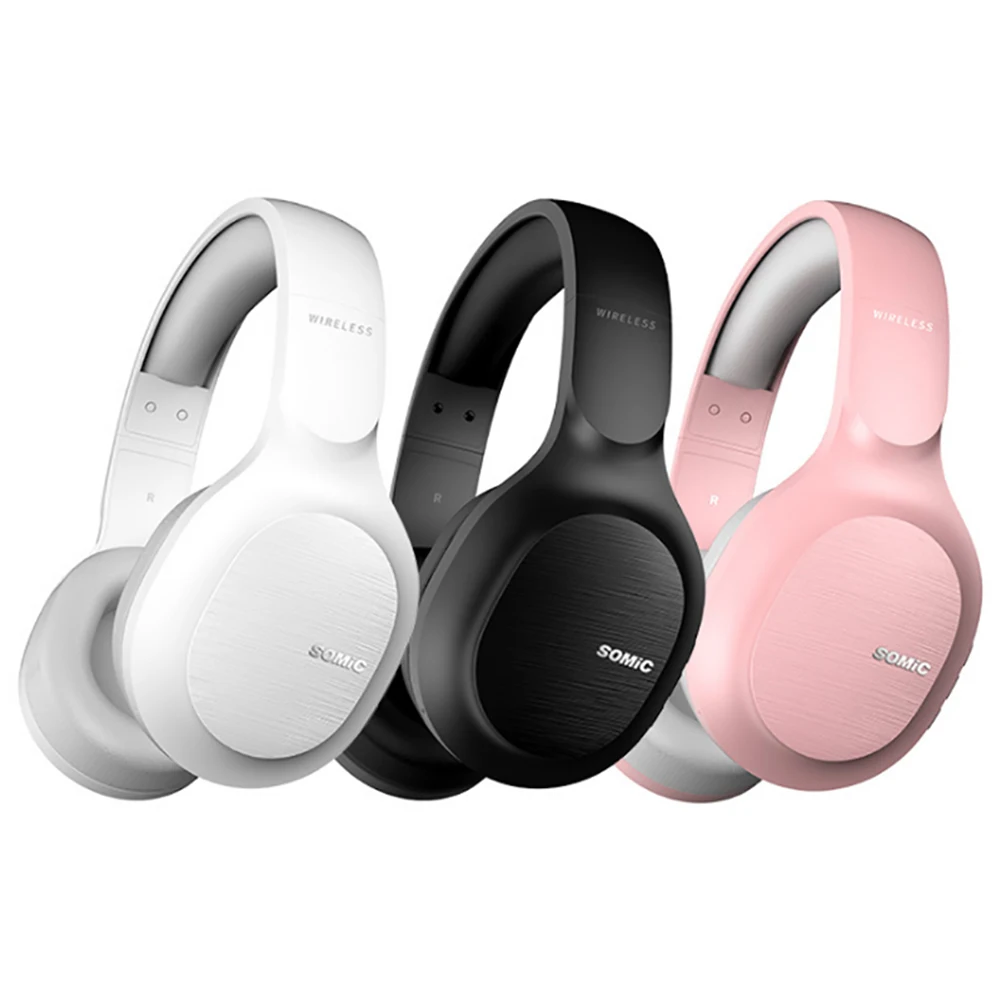 

Беспроводные наушники SIMIC MS300 Bluetooth 5,0, профессиональная игровая стереогарнитура, Накладные наушники с шумоподавлением, стерео музыкальные ...