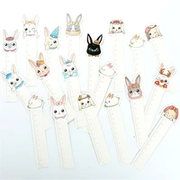 30pcslot cute animal ruler bookmark students measuring tools kawaii stationery office school drafting supplies children gifts
