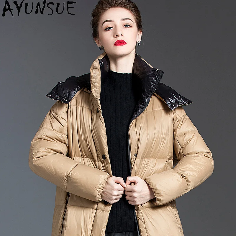 

Duck Down Jacket Female Winter Parkas 90% White Duck Down Coat Female Thick Warm Long Puffer Jacket Women Hooded 20304 KJ5874