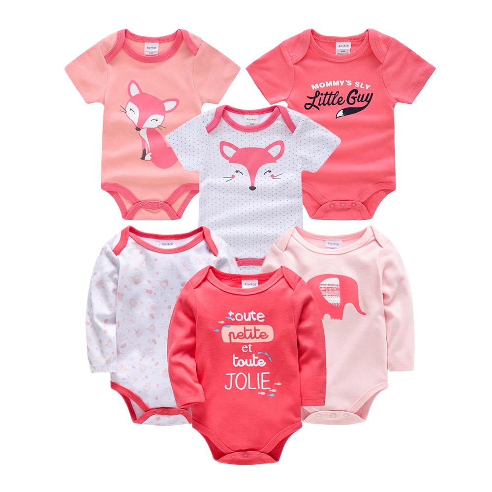 Детское хлопковое боди с коротким рукавом 6 шт./лот | Мать и ребенок