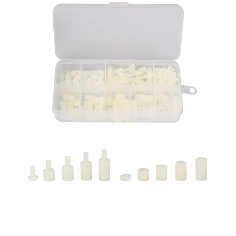 180 шт./компл. гнездо и мужчина M3 Шестигранная нейлоновая стойка разделительная