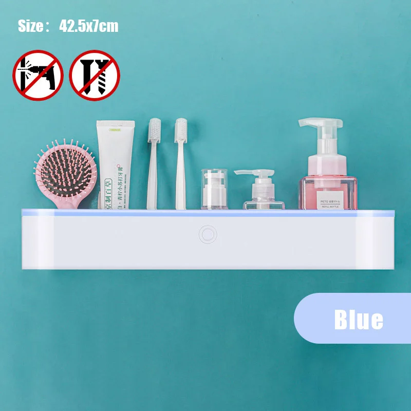 

Mounted Bathroom Organizer Shelf Shampoo Cosmetic Storage Rack Bath kitchen Towel Holder Household Items Bathroom Accessories