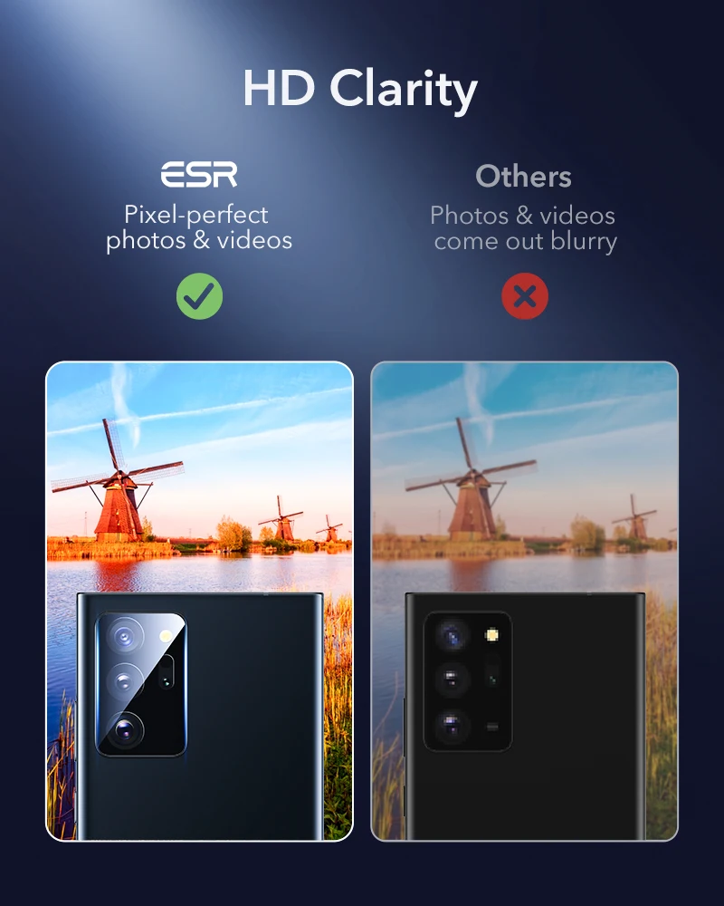 ESR 2pcs Camera Lens Film for Samsung Galaxy Note 20 Ultra S20 Plus S20 Camera Protector Lens Tempered Glass for S21 Ultra S21