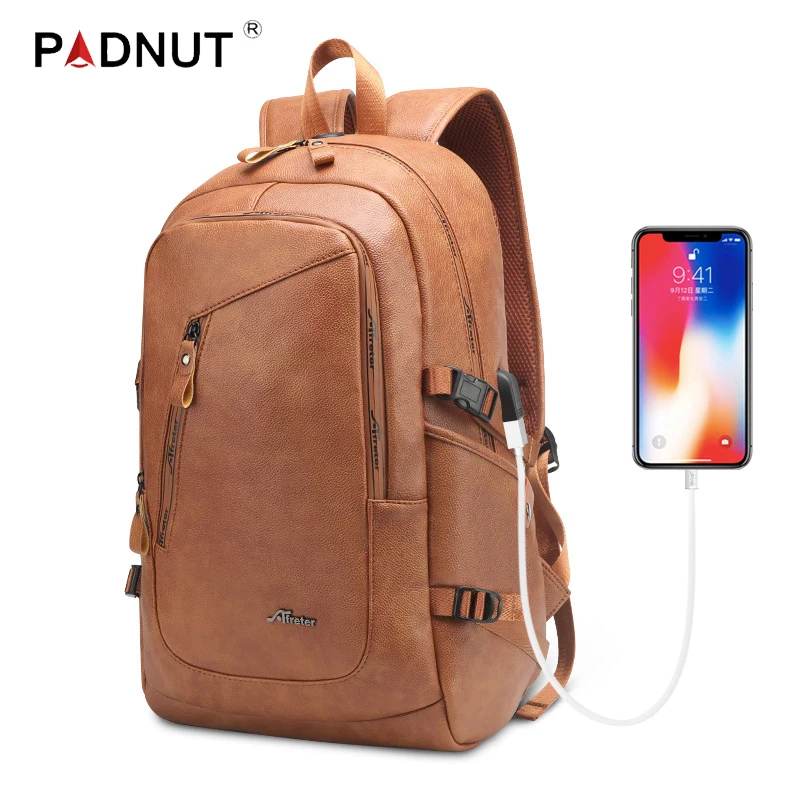 Модный умный рюкзак из искусственной кожи для ноутбука студенческий школьный