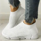 Женские Эластичные кроссовки с низким верхом, дышащие белые кроссовки для спортзала, лето