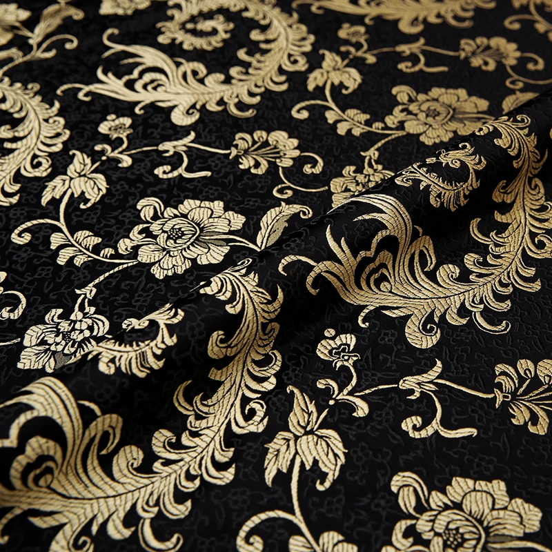

5m/lot Brocade Handmade DIY Sewing Imitation Silk Fabrics Flower Cloth Needlework Satin Material for Dress