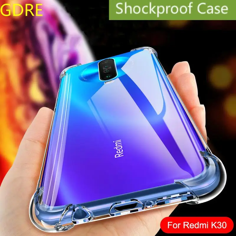 Прозрачные защитные чехлы для Xiaomi Redmi K30 Note8Pro Мягкий противоударный чехол Note7 Note6Pro