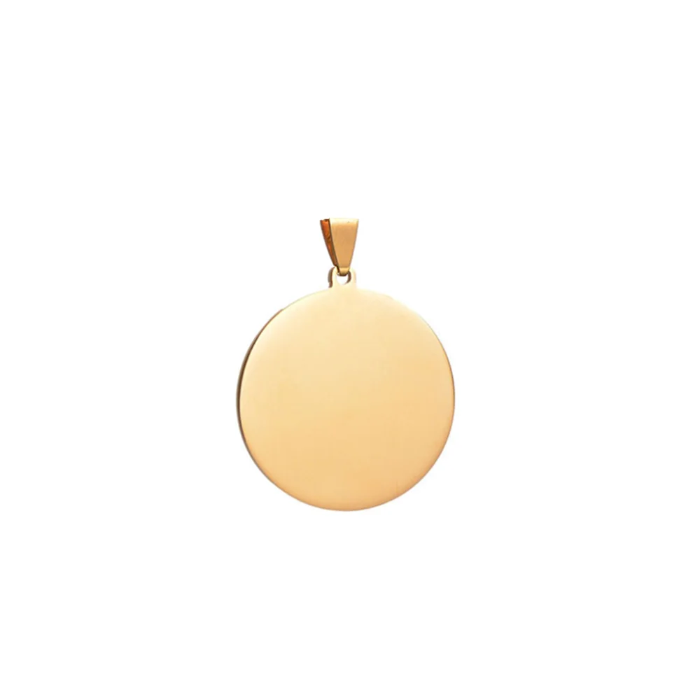 Круглые бирки из нержавеющей стали 316L модная круглая подвеска на ожерелье