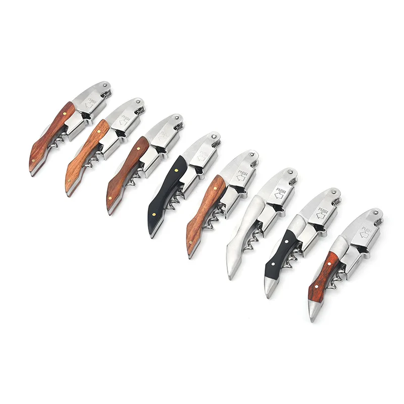

Stainless Steel Wine Corkscrew Multi-function Wine Opening Tool Wine Opener Corkscrew Bottle Opener Foil Cutter Gift