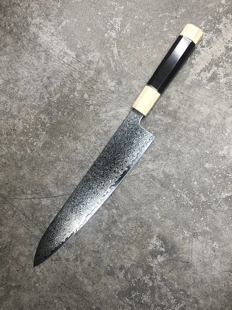Дамасская сталь VG10 нож шеф-повара Gyuto инструмент для приготовления пищи meet Тесак японские кухонные ножи Набор черное дерево ручка острые