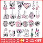 2022 новые розовые шармы 100% Серебро 925 пробы милая девушка вино модная сумка Шарм подходит для браслета Pandora DIY Изготовление ювелирных изделий