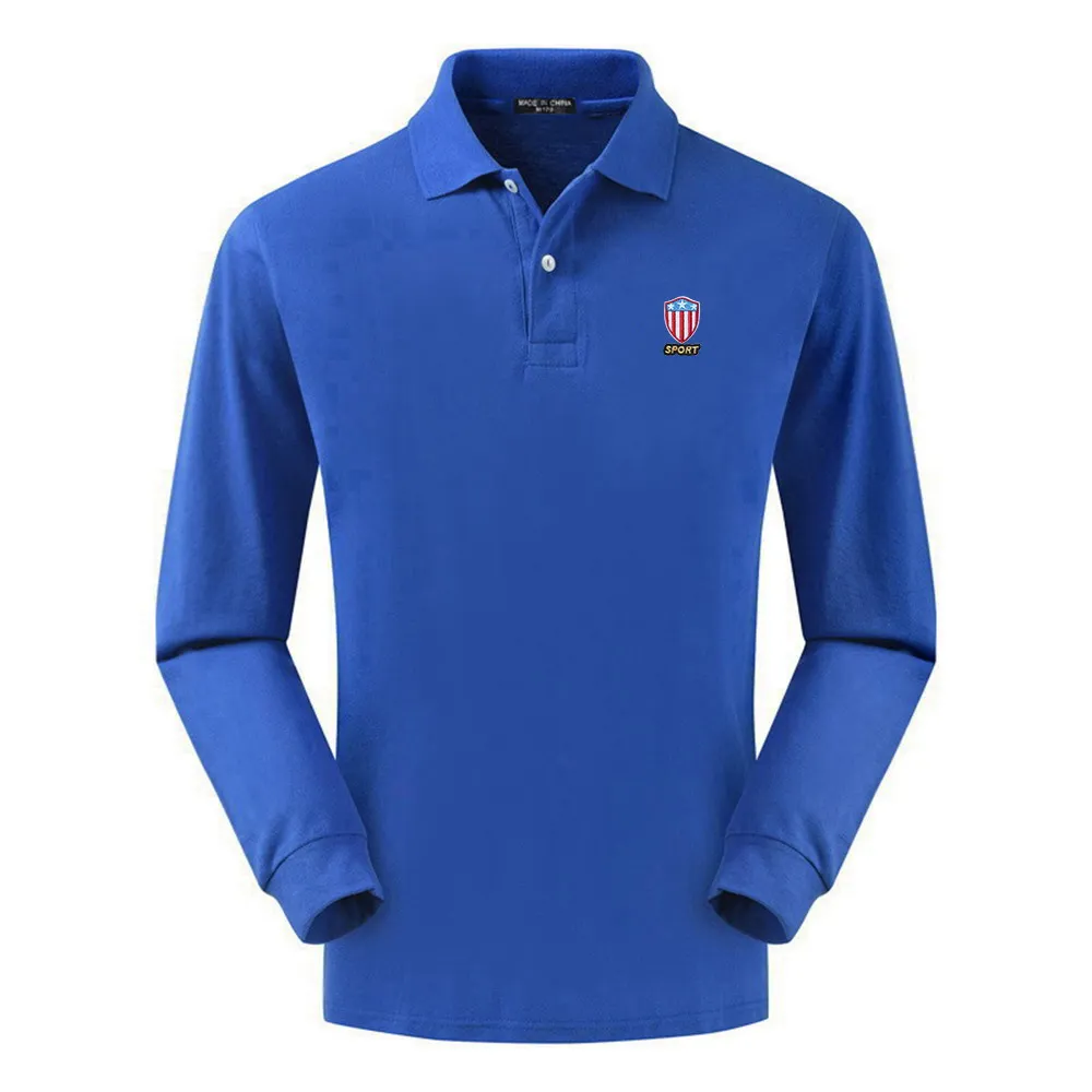 

Top Quality 2021 Solid Color Mens Polos Shirts 100% Cotton Long Sleeve Casual Polos Hommes Spring Autumn Lapel Male Tops PL812