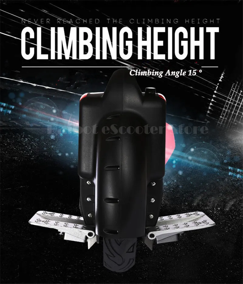 Портативный электрический самокат Daibot, Одноколесный самобалансирующийся самокат, динамик с Bluetooth, 14 дюймов, 350 Вт, 60 В, электрический самокат