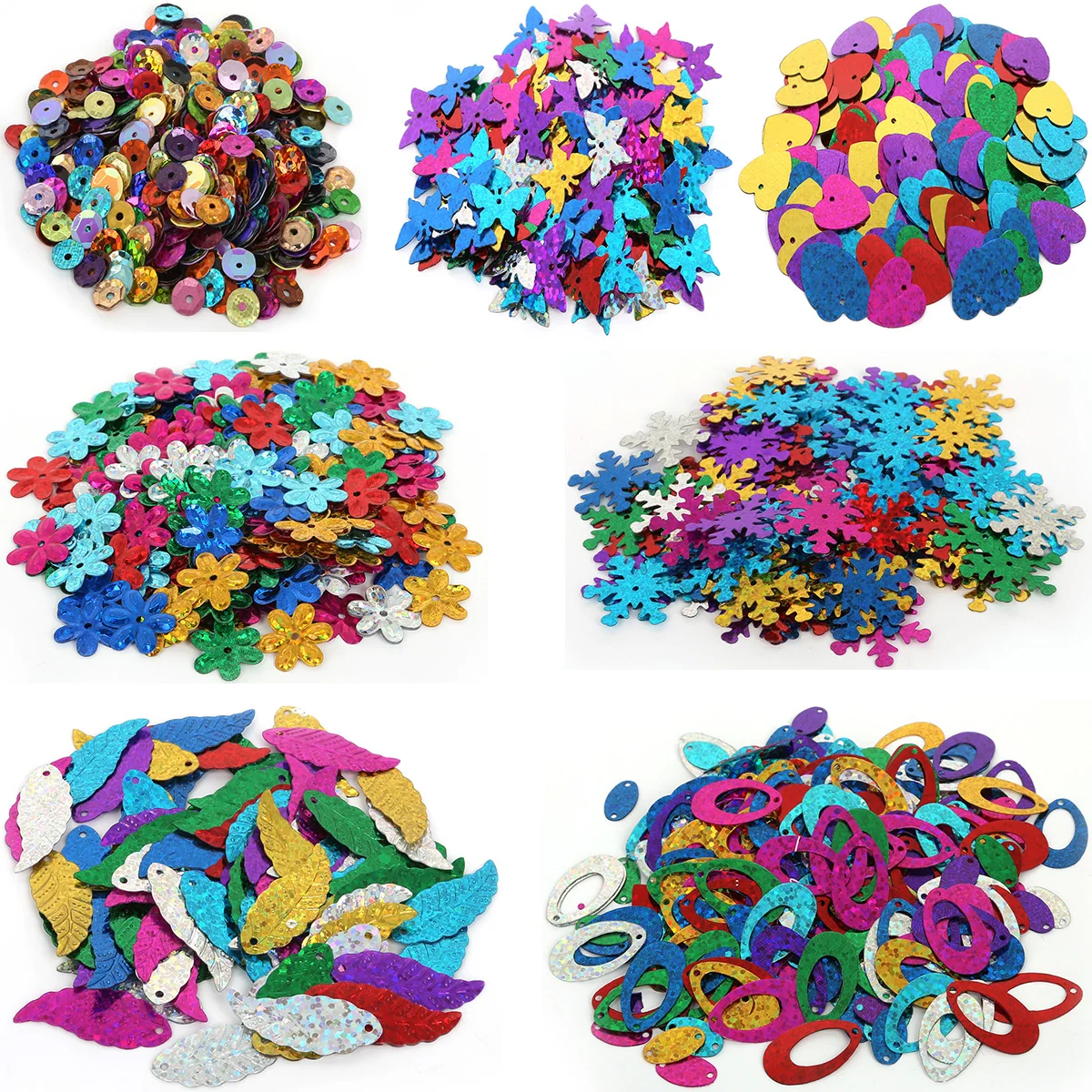 

Цветение сливы в форме бабочки в форме сердца, разные стили, смешивание цветов, лазерные блестки россыпью для рукоделия, украшение для шитья одежды ручной работы