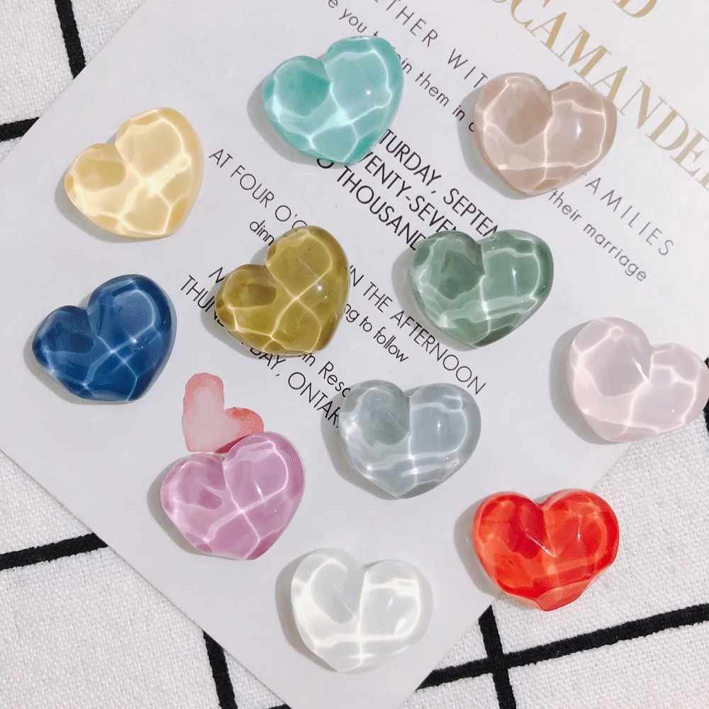 

Newest 80pcs 21*18mm Faceted Jelly Colors Flat back Resin Heart Cabochons Ornament Accessories Cameo Patch Sticker Jewelry DIY