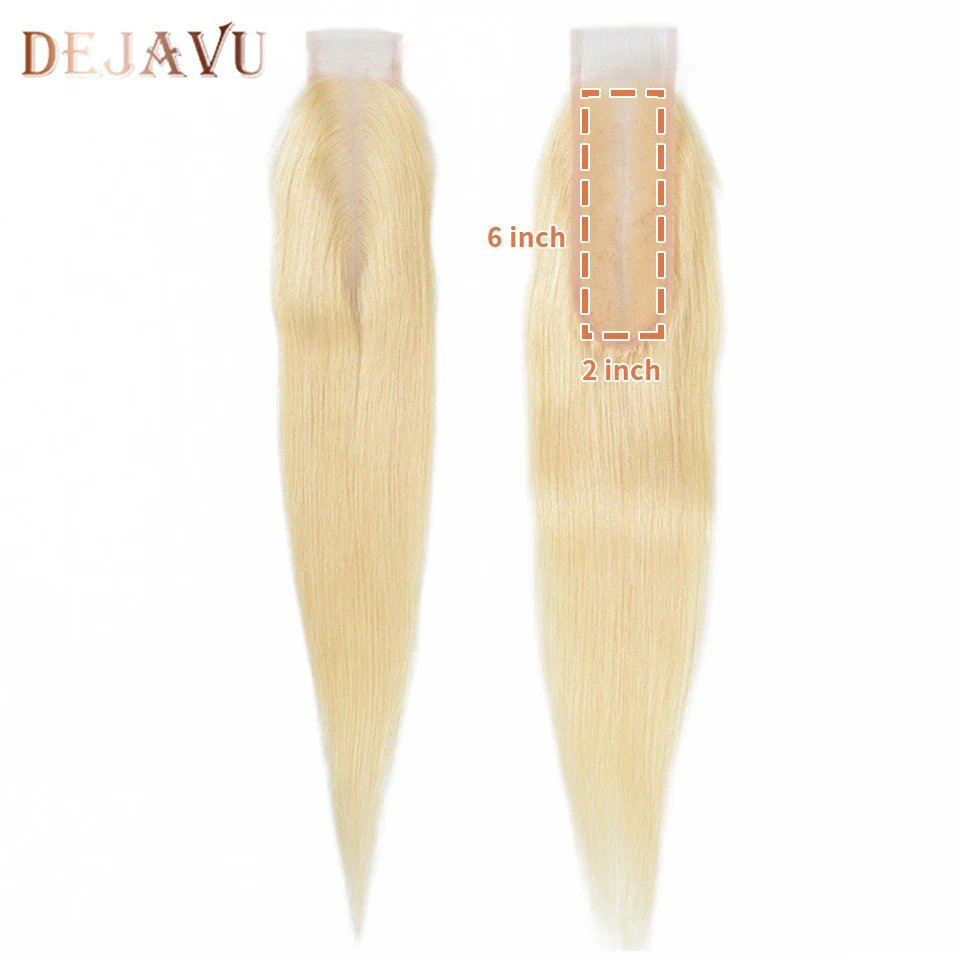 Прямые волосы Dejavu 613 Remy бразильские светлые 2*6 кружевные застежки с детскими