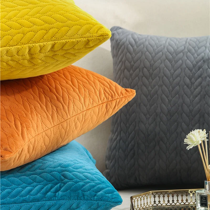 

Velvet Cushion Cover Nordic Pillow Case Home Decor Simplicity Living Room Sofa Decoration Fashion Pillowcase Solid 45x45cm