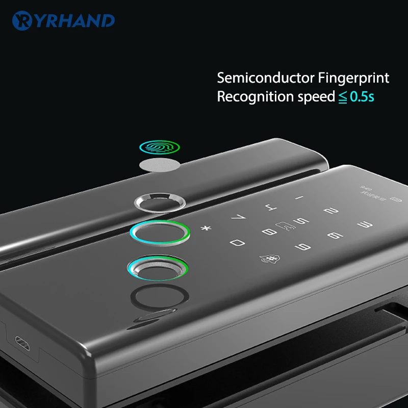Умное приложение ttlock Rfid-контактный электронный закаленный двойной