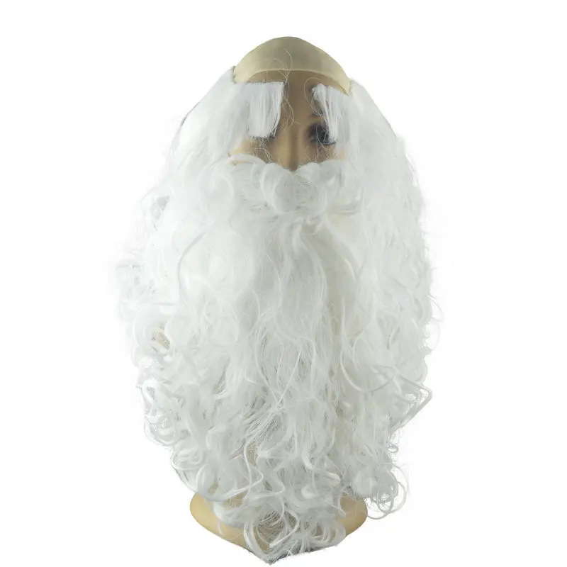 Chrismas Santa Claus White Beard Eyebrows Wig