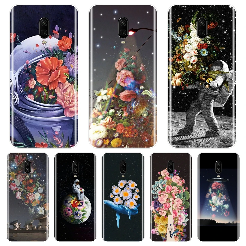 Для OnePlus 7 Pro 6 6T 5T 3T чехол для телефона силиконовый космонавт цветок Звезда Мягкая