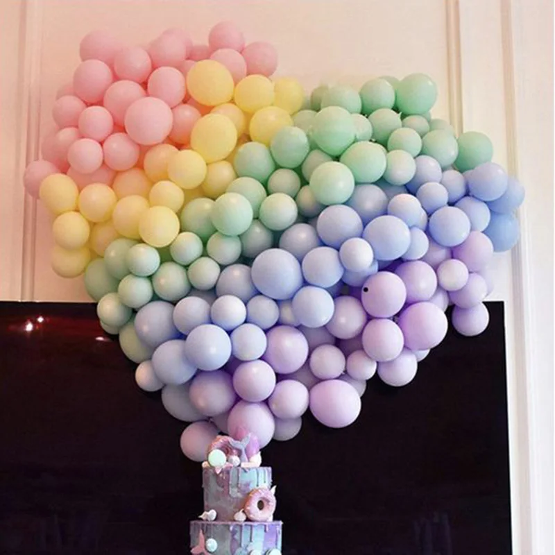 

50pcs 10inch Macaron Ballons Pastel Candy Balloons Birthday Party Decorations Baby Shower Colorful Air Ball Wedding Arch Baloons