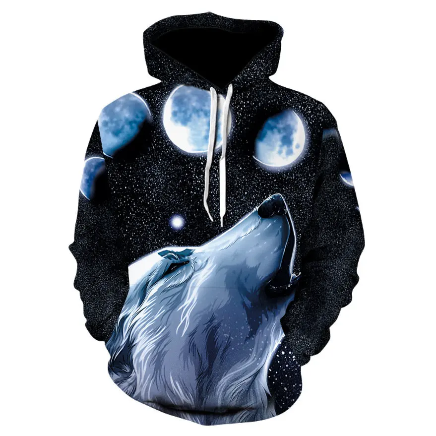 

2021 New Hoodies For Men And Women 3D Printing Ferocious Wolf Head Sweatshirt Kids Fashion Hip Hop Casual Coat Men Clothing 6XL