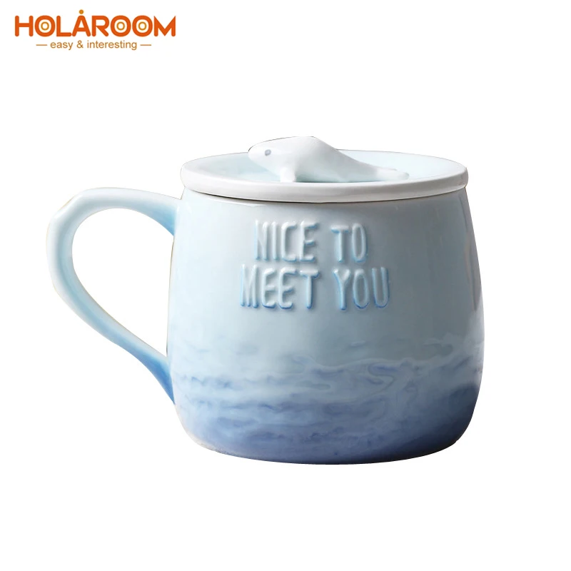 Нежная кофейная кружка Holaroom чашка для воды практичная керамическая кофе молока