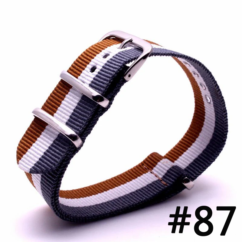 

Premium Quality 16mm 18mm 20mm 22mm Seatbelt Watch Band Nylon Nato Strap for Nato Military Striped Replacement Watch 18Mm Belt