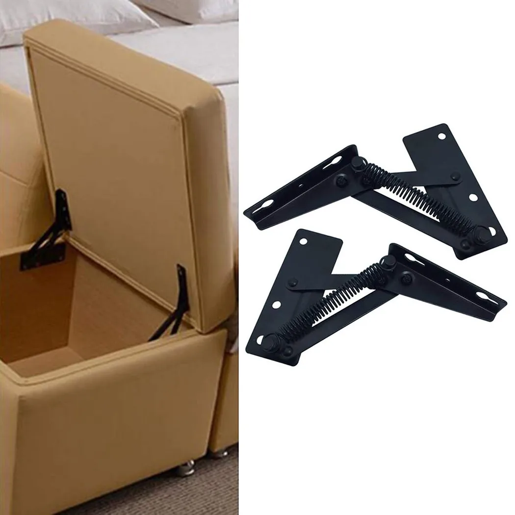 

2pcs Cabinet Hinge Bridge Shaped Spring Hinge Cupboard Door Hinges Furniture Folding Sofa Bed Adjustable Hinges Hardware