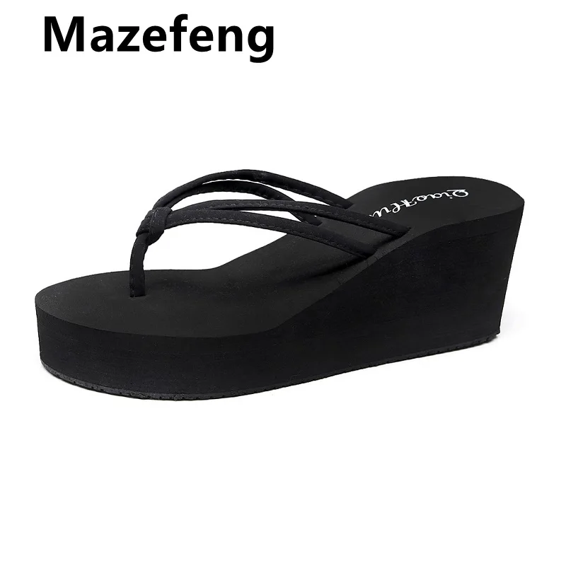 

Mazefeng Summer Women Flip Flops Casual Sequins Anti-Slip Slippers Beach Flip Flat Sandals Beach Open Toe Shoes for Ladies Shoes