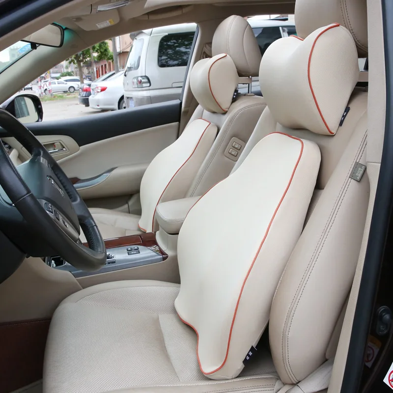 Car headrest lumbar support seat neck pillow back cushion memory cotton set CD50 Q02 | Автомобили и мотоциклы