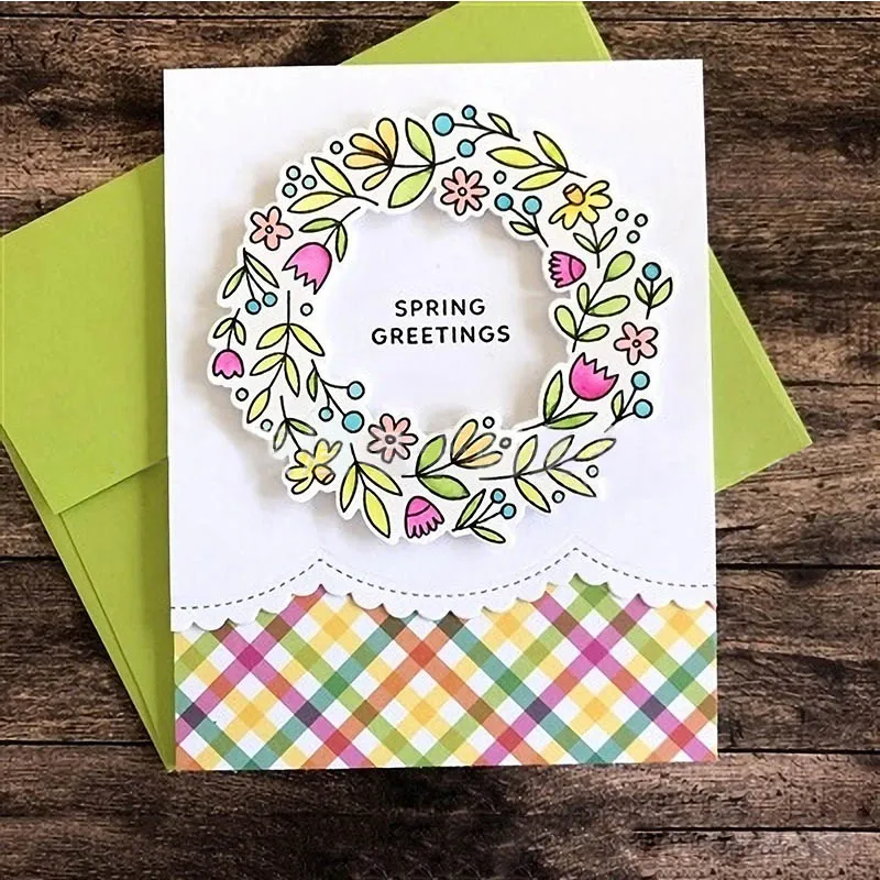 1 шт. Бумага карта поделки тиснение гирлянда прозрачный штамп Листья Форма