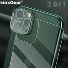 Закаленное стекло 3 в 1 для iPhone 11, 12 Pro, Max, XS, X, XR, 6, 8, 7 Plus, SE, 2020, Защитная пленка для экрана, Защитная пленка для объектива камеры