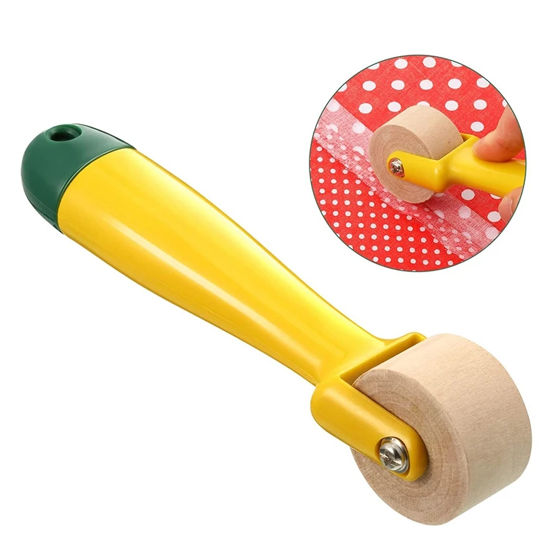 

4 Pcs Wallpaper Seam Roller Wooden Roller, Plastic Roller and Plastic Ergonomic Handle Wallpaper Edge Seam Roller Tool