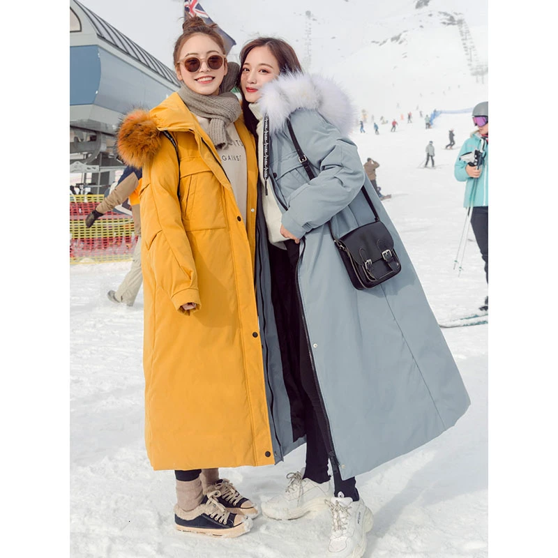 Женские зимние пальто 2019 куртка с меховым воротником зимнее плотное теплое