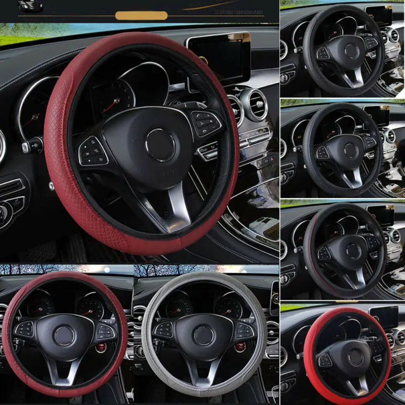 Автомобильный чехол на руль 38 см покрытие из натуральных волокон нескользящий