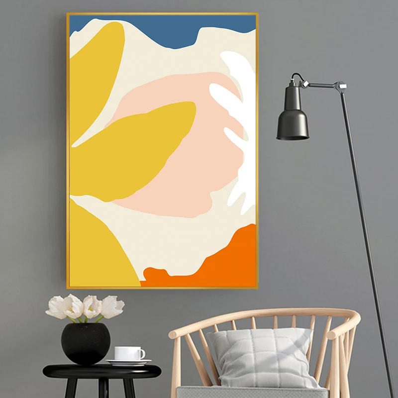 Абстрактная геометрическая форма плакат и фотостены холст настенная живопись