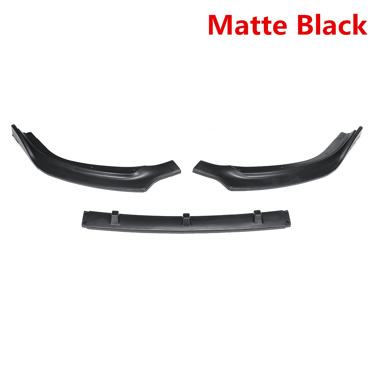 Matte Black Матовый/глянцевый черный 3 шт Автомобильный передний бампер сплиттерная губа крышка диффузор спойлер тела комплект для Toyota для Highlander - Цвет: Matte Black