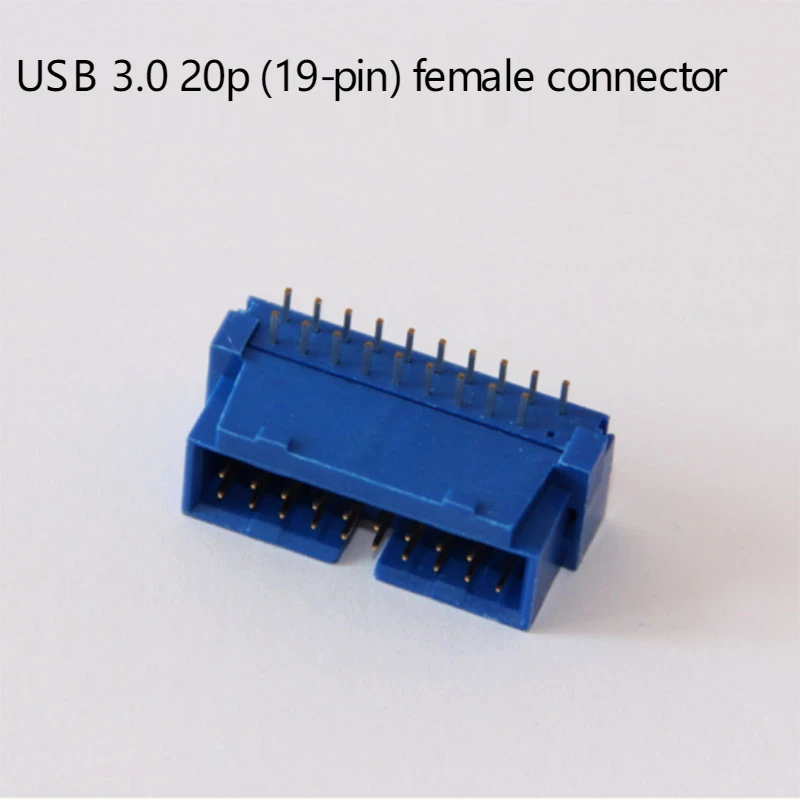 Высококачественный usb3.0 штекер IDC 20-контактный интерфейс материнской платы шасси 19-контактный 90-градусный 20-контактный Штекерный разъем