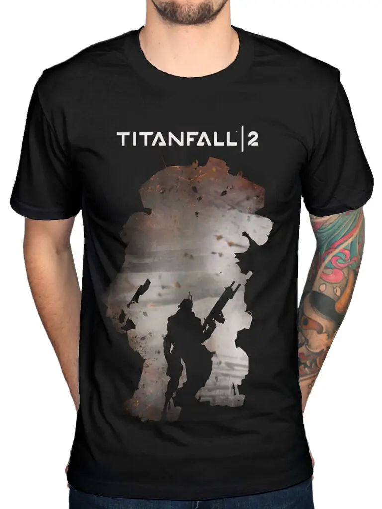 Официальный Titanfall 2 Реджи силуэт Футболка видео игры Playstation Xbox Merch | Мужская одежда
