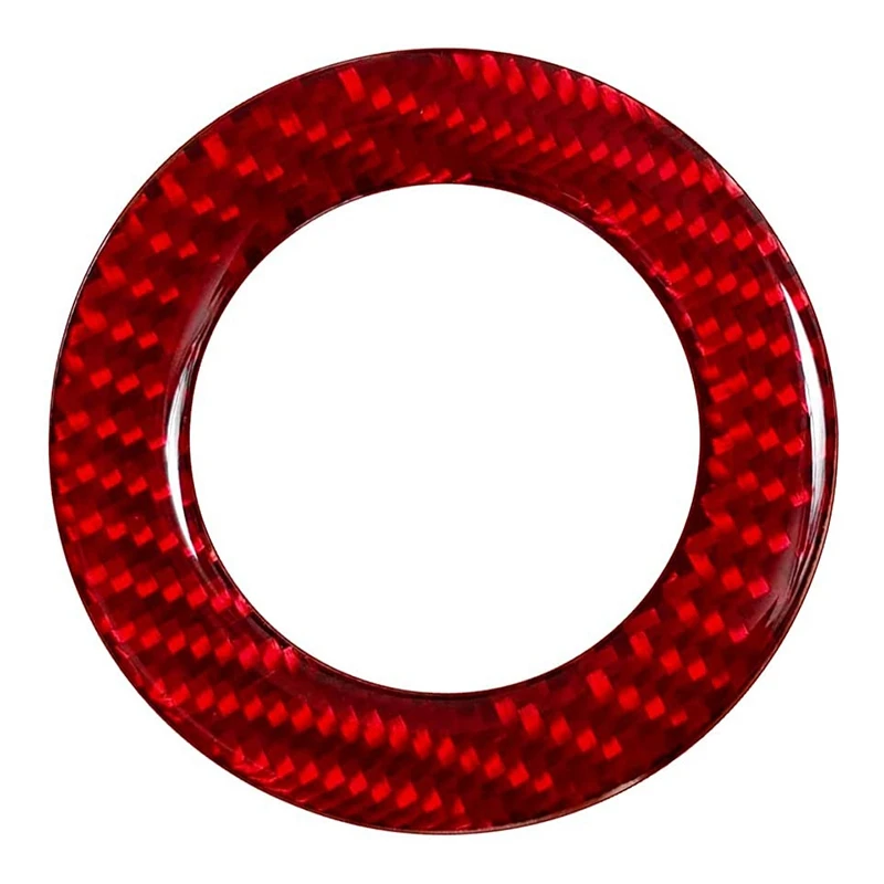 for Ford Explorer 2013-2018 Carbon Fiber Engine Start Stop Button Cover Trim Ring Decal Sticker Accessories